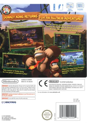 Donkey Kong Country Returns box cover back